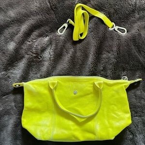 Longchamp le pliage cuir - citron